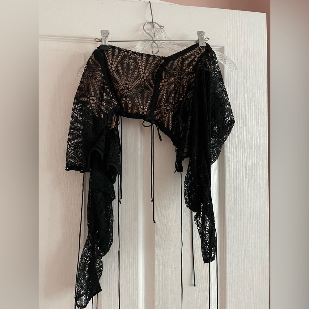 Black lace top